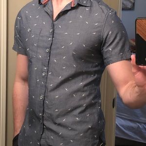 Denim & Flower Medium Short Sleeve Button Up